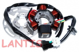 STATOR ISKROWNIK 6 CEWEK 5 KABLI DERBI SENDA 08